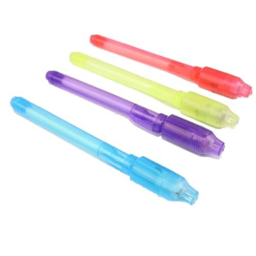 Hattba 4 Stück unsichtbare Stifte mit Lichtern LED Marker Stift Schreibwaren Set für Kinder Studenten Schreiben Hattba 4 Stück unsichtbare Stifte mit Lichtern LED Marker Stift Schreibwaren Set für Kinder Studenten Schreiben von Hattba