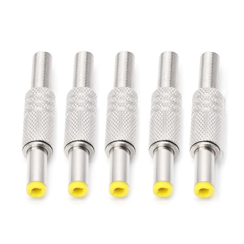 Hattba Metall-Stecker, 5,5 x 2,5 mm, Adapter für Handy, Auto, MP3-Player, MP4-Player von Hattba