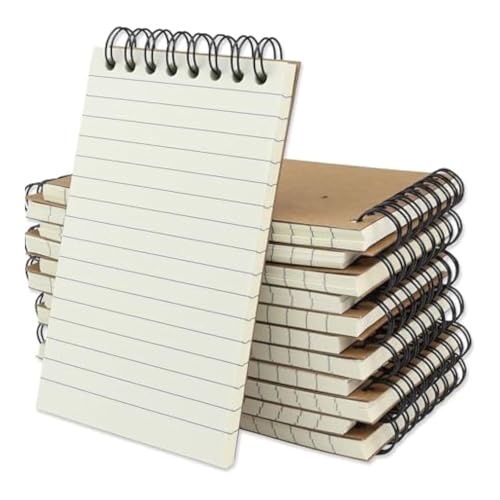 Hattba Notizbuch mit Doppelspulenbindung, 12,7 x 7,6 cm, College-Notizblöcke, liniert, für Damen, Business-Tagebuch, Schreibblock, 12 Stück Hattba Notizbuch mit Doppelspulenbindung, 12,7 x 7,6 cm, College-Notizblöcke, liniert, für Damen, Business-Tagebuch, Schreibblock, 12 Stück von Hattba