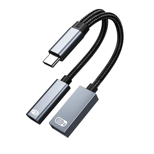 Hattba Typ C auf USB-A-Buchse und Ladekabel, 60 W, Schnellladeadapter, Aluminium-Ladeadapter für Handy und Tablet Hattba Typ C auf USB-A-Buchse und Ladekabel, 60 W, Schnellladeadapter, Aluminium-Ladeadapter für Handy und Tablet von Hattba