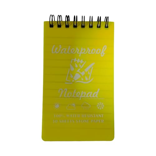 Hattba Wasserdichte Notizbücher Praktisches Taschennotizbuch Kleine Notizblöcke Spiralen Linierte Seiten Feld Notizblock für Outdoor Büro von Hattba