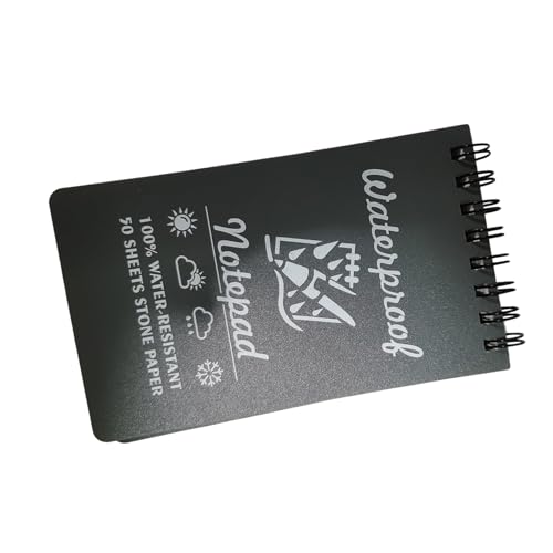 Hattba Wasserdichte Notizbücher Praktisches Taschennotizbuch Kleine Notizblöcke Spiralen Linierte Seiten Feld Notizblock für Outdoor Büro von Hattba