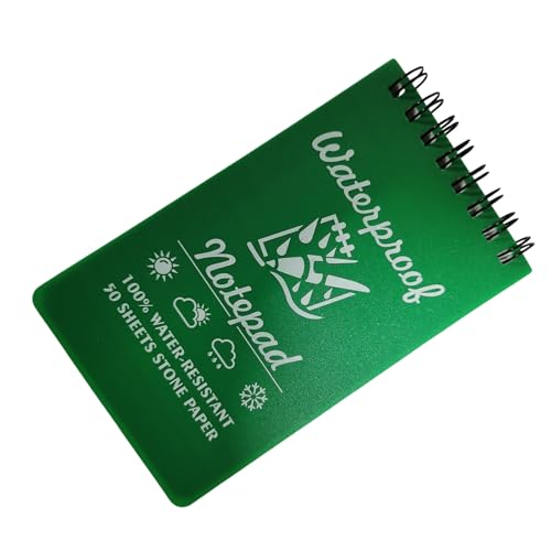 Hattba Wasserdichte Notizbücher Praktisches Taschennotizbuch Kleine Notizblöcke Spiralen Linierte Seiten Feld Notizblock für Outdoor Büro von Hattba