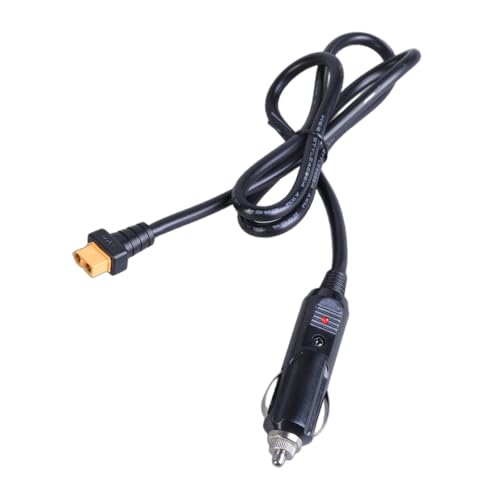 Hattba XT60-Verlängerungskabel Buchse auf Autostecker, 14 AWG, Ladekabel für Solargeneratoren und Modellflugzeuge, 12 V/24 V, 14 AWG von Hattba