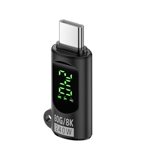 Kompakter Typ-C-Adapter unterstützt 8K @ 60Hz Video und 240W Power Delivery Adapter, schnelle Daten-Video-Übertragung von Hattba