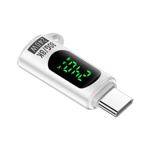 Kompakter Typ-C-Adapter unterstützt 8K @ 60Hz Video und 240W Power Delivery Adapter, schnelle Daten-Video-Übertragung von Hattba