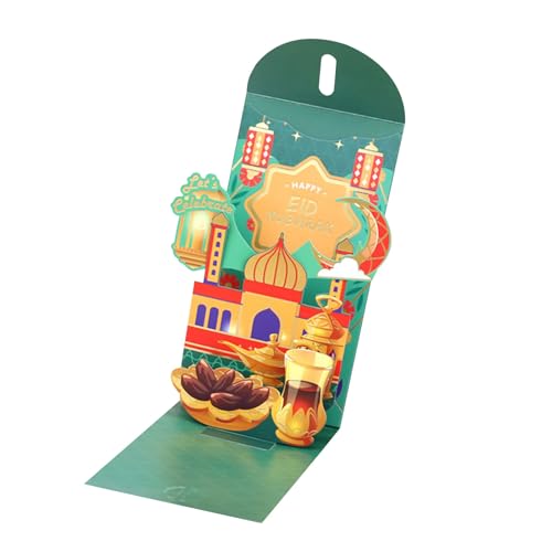 Raffinierte 3D-Umschläge für Eid-Festival, faltbare Grußkarte, Bargeld, Geldpaket, Ramadan-Dekoration von Hattba
