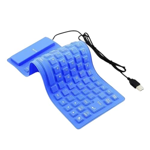 Silents USB-Silikon-Tastaturen, 85 Tasten, faltbar, staubdicht, aufrollbar für Laptop und PC Silents USB-Silikon-Tastaturen, 85 Tasten, faltbar, staubdicht, aufrollbar für Laptop und PC von Hattba