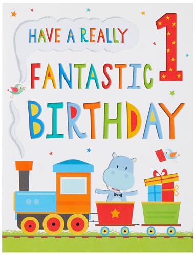 Hatty Boots Geburtstagskarte für einen (1) jährigen Jungen, mit kostenloser Post von Hatty Boots