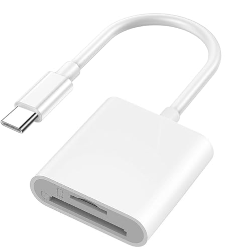 Hatuge USB-C auf Micro SD/SD Kartenleser kompatibel mit iPhone 15, iPad Pro, MacBook Pro/Air, iMac M1 M2, Chromebook, XPS, Galaxy S22/S23 und mehr (SD TF Port) von Hatuge