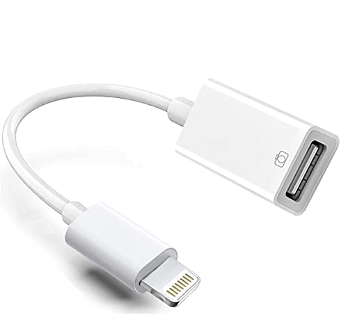 Lightning auf USB Kamera Adapter, Apple MFi Zertifiziert USB 3.0 OTG Kabel für iPhone 14 13 12 11 X XS XR 8 Plus, iPad zum Verbinden von USB -Flash -Laufwerk, Kartenleser, Tastatur, Maus, Klavier von Hatuge
