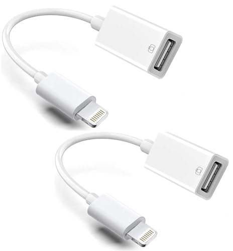 Lightning-auf-USB-Kamera-Adapter, Apple MFi-zertifiziertes USB 3.0 OTG-Kabel für iPhone 14 13 12 11 XS XR X SE 8 7 6 5 iPad zum Anschluss von Kartenleser, Tastatur, Maus, Klavier, USB-Flash-Laufwerk von Hatuge