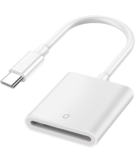 USB-C auf SD-Kartenleser, kompatibel mit iPhone 15, iPad Pro, MacBook Pro/Air, iMac M1 M2, Chromebook, XPS, Galaxy S22/S23 und mehr (SD Port) von Hatuge