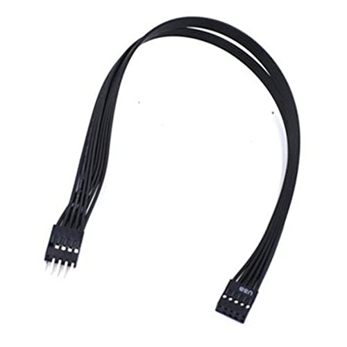 Haude Mainboard Mainboard 9Pin USB 2.0 Stecker auf Buchse VerläNgerung Daten Kabel Kabel Draht Leitung für PC DIY, 30Cm von Haude