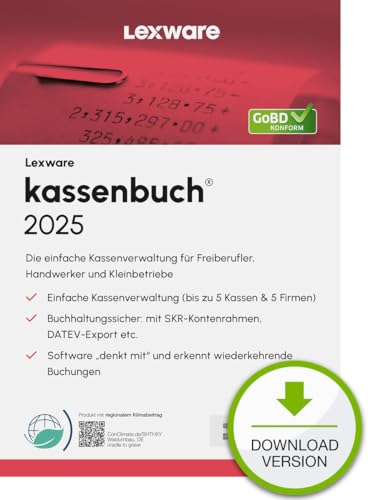 Kassenbuch Version 2025 Download Jahresversion (365 Tage) | PC Aktivierungscode per Email von Haufe-Lexware