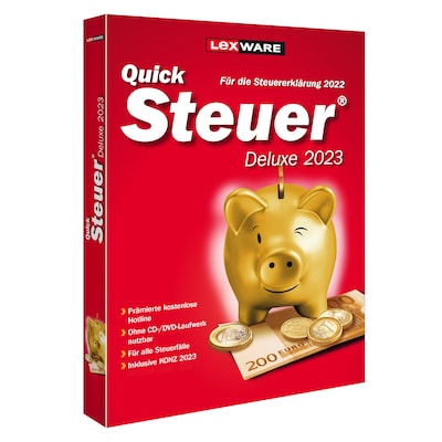 Lexware | Quicksteuer Deluxe 2023 | Box & Produktschlüssel von Haufe-Lexware