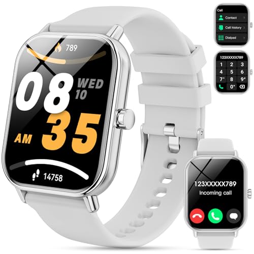 Haulvean Smartwatch für Männer und Frauen, 4,7 cm (1,85 Zoll) HD-Smartwatch mit Schrittzähler, 24/7 Herzfrequenz, SpO2-Schlafmonitor, 110+ Sport-Fitnessuhr, IP68 wasserdichter Aktivitätstracker für von Haulvean