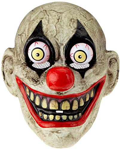 Haunted House The Clown Gesichtsmaske mit beweglichen Augen Mehrfarbig (Rubies S5144) von Haunted House