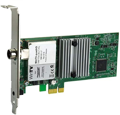 Hauppauge WinTV-quadHD - 01607 - HD PCI-Express Karte (DVB-T/T2 und DVB-C, bis zu vier verschiedene TV-Sender gleichzeitig anschauen oder aufzeichnen) von Hauppauge