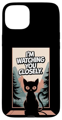 Lustige Katze Urteilt Still Für Männer & Frauen Humor Hülle für iPhone 15 Plus von Haustier Liebhaber Sarkasmus Geschenk Niedlich