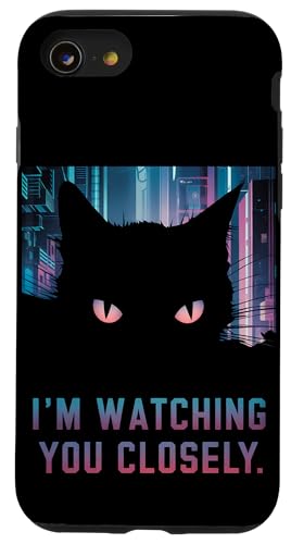 Lustige Katze Urteilt Still Für Männer & Frauen Humor Hülle für iPhone SE (2020) / 7 / 8 von Haustier Liebhaber Sarkasmus Geschenk Niedlich