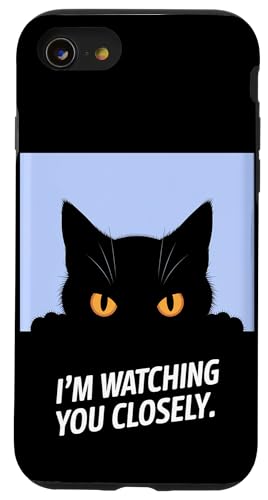 Lustige Katze Urteilt Still Für Männer & Frauen Humor Hülle für iPhone SE (2020) / 7 / 8 von Haustier Liebhaber Sarkasmus Geschenk Niedlich