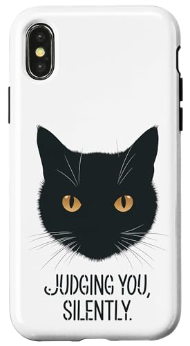 Lustige Katze Urteilt Still Für Männer & Frauen Humor Hülle für iPhone X/XS Lustige Katze Urteilt Still Für Männer & Frauen Humor Hülle für iPhone X/XS von Haustier Liebhaber Sarkasmus Geschenk Niedlich