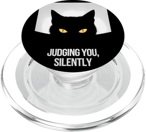 Lustige Katze Urteilt Still Für Männer & Frauen Humor PopSockets PopGrip für MagSafe von Haustier Liebhaber Sarkasmus Geschenk Niedlich