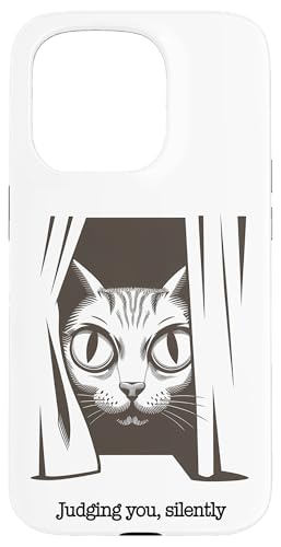 Lustige Katze Urteilt Still Humor Hülle für iPhone 15 Pro Lustige Katze Urteilt Still Humor Hülle für iPhone 15 Pro von Haustier Liebhaber Sarkasmus Geschenk Niedlich