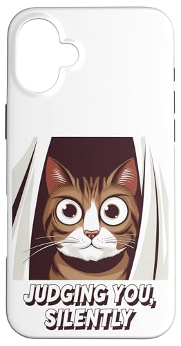 Lustige Katze Urteilt Still Humor Hülle für iPhone 16 Plus Lustige Katze Urteilt Still Humor Hülle für iPhone 16 Plus von Haustier Liebhaber Sarkasmus Geschenk Niedlich