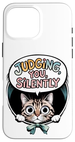 Lustige Katze Urteilt Still Humor Hülle für iPhone 16 Pro Max Lustige Katze Urteilt Still Humor Hülle für iPhone 16 Pro Max von Haustier Liebhaber Sarkasmus Geschenk Niedlich