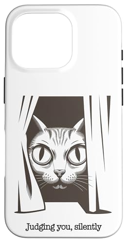 Lustige Katze Urteilt Still Humor Hülle für iPhone 16 Pro Lustige Katze Urteilt Still Humor Hülle für iPhone 16 Pro von Haustier Liebhaber Sarkasmus Geschenk Niedlich