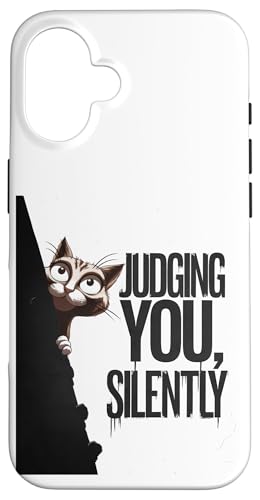 Lustige Katze Urteilt Still Humor Hülle für iPhone 16 Lustige Katze Urteilt Still Humor Hülle für iPhone 16 von Haustier Liebhaber Sarkasmus Geschenk Niedlich