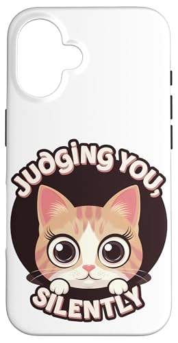 Lustige Katze Urteilt Still Humor Hülle für iPhone 16 Lustige Katze Urteilt Still Humor Hülle für iPhone 16 von Haustier Liebhaber Sarkasmus Geschenk Niedlich