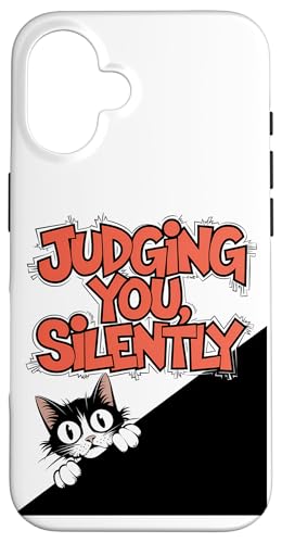 Lustige Katze Urteilt Still Humor Hülle für iPhone 16 Lustige Katze Urteilt Still Humor Hülle für iPhone 16 von Haustier Liebhaber Sarkasmus Geschenk Niedlich