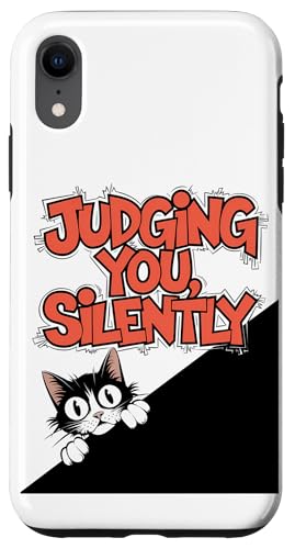 Lustige Katze Urteilt Still Humor Hülle für iPhone XR Lustige Katze Urteilt Still Humor Hülle für iPhone XR von Haustier Liebhaber Sarkasmus Geschenk Niedlich