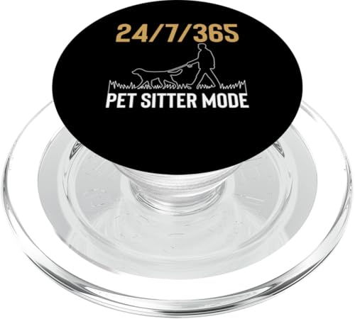 24/7/365 Pet Sitter Mode PopSockets PopGrip für MagSafe 24/7/365 Pet Sitter Mode PopSockets PopGrip für MagSafe von Haustiersitter Hundesitter Designs Ideen