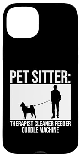 Pet Sitter Therapist Cleaner Feeder Cuddle Machine Dog Hülle für iPhone 15 Plus von Haustiersitter Hundesitter Designs Ideen