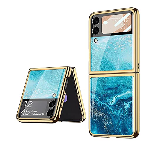 Hauw Hülle für Galaxy Z Flip3 5G,Ultradünne Kratzfeste Handyhülle aus Gehärtetem Glas Kompatibel mit Samsung Galaxy Z Flip3 5G,Muster 31 von Hauw
