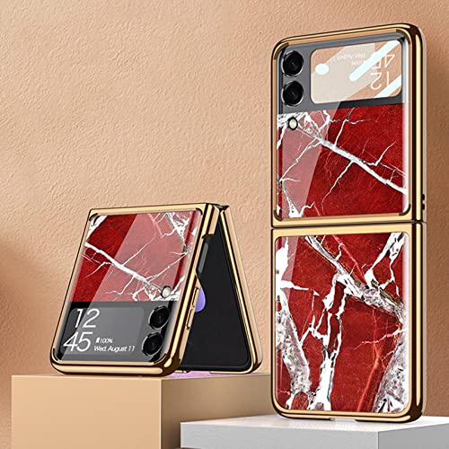 Hauw Hülle für Galaxy Z Flip3 5G,Ultradünne Kratzfeste Lackierte Handyhülle aus Gehärtetem Glas kompatibel mit Samsung Galaxy Z Flip3 5G,Muster 9 Hauw Hülle für Galaxy Z Flip3 5G,Ultradünne Kratzfeste Lackierte Handyhülle aus Gehärtetem Glas kompatibel mit Samsung Galaxy Z Flip3 5G,Muster 9 von Hauw