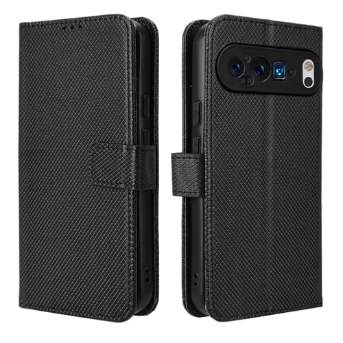 Hauw Hülle für Google Pixel 9 Pro,Handyhülle mit Magnetverschluss für Google Pixel 9 Pro,Schwarz Hauw Hülle für Google Pixel 9 Pro,Handyhülle mit Magnetverschluss für Google Pixel 9 Pro,Schwarz von Hauw