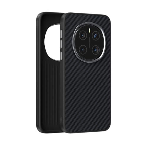 Hauw Hülle für Honor Magic 7 Pro,Ultradünne Harte PC-Handyhülle mit Rutschfestem Kohlefasermuster Kompatibel mit Honor Magic 7 Pro,Schwarz von Hauw