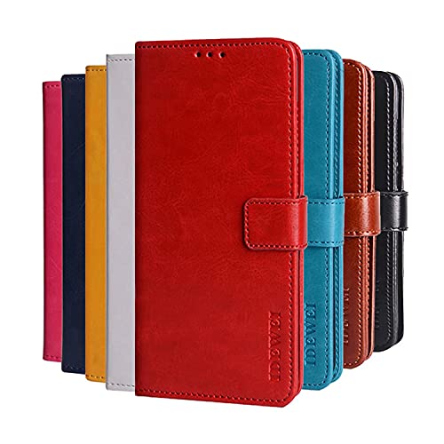 Hauw Hülle für Nokia G60 5G,Magnetverschluss PU Leder Flip Wallet Handyhülle für Nokia G60 5G,Rot von Hauw