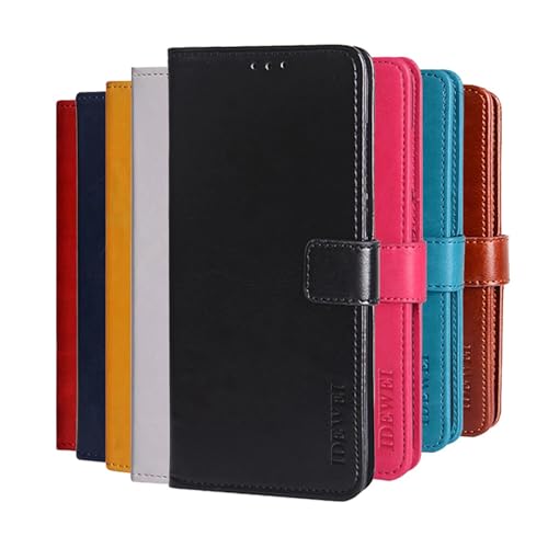 Hauw Hülle für Nothing Phone (3a) Pro,Magnetverschluss PU Leder Flip Wallet Handyhülle Kompatibel mit Nothing Phone (3a) Pro,Schwarz von Hauw