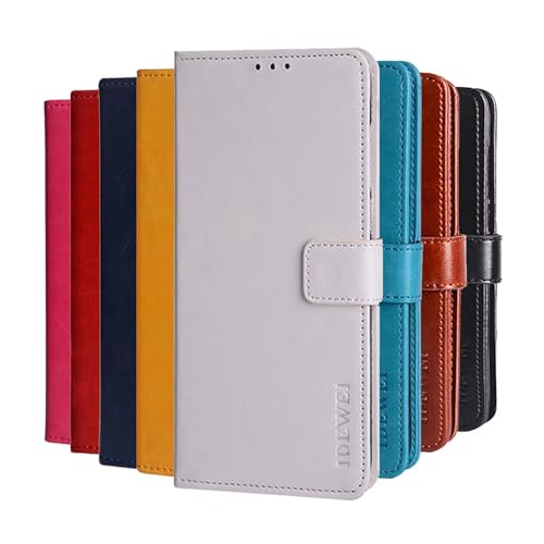 Hauw Hülle für Oppo Reno 13 5G,Magnetverschluss PU Leder Flip Wallet Handyhülle Kompatibel mit Oppo Reno 13 5G,Weiß von Hauw