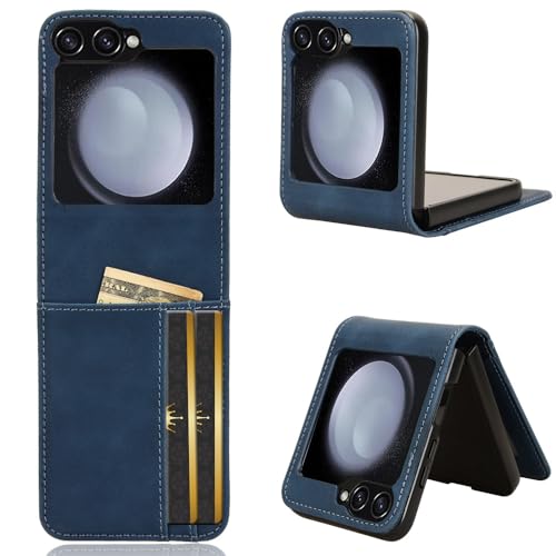 Hauw Hülle für Samsung Galaxy Z Flip6,Magnetverschluss Multi-Card Slots Flip Wallet Ledertasche für Samsung Galaxy Z Flip6,Blau Hauw Hülle für Samsung Galaxy Z Flip6,Magnetverschluss Multi-Card Slots Flip Wallet Ledertasche für Samsung Galaxy Z Flip6,Blau von Hauw