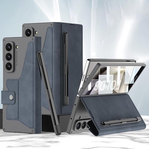 Hauw Hülle für Samsung Galaxy Z Fold6 5G,All-Inclusive-Falthülle mit Stiftschlitz und Magnetverschluss Kompatibel mit Samsung Galaxy Z Fold6 5G,Grau von Hauw