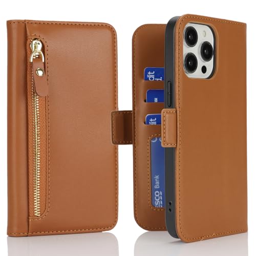 Havaya Hülle für iPhone 15 Pro Max mit Kartenhalter und Standfunktion Klapphülle PU Leder Flip Kompatibel mit iPhone 15 Pro Max Hülle Reißverschluss geldbörse - Braun Havaya Hülle für iPhone 15 Pro Max mit Kartenhalter und Standfunktion Klapphülle PU Leder Flip Kompatibel mit iPhone 15 Pro Max Hülle Reißverschluss geldbörse - Braun von Havaya