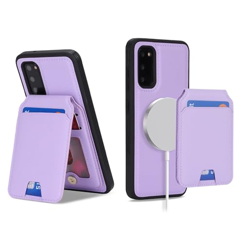 Ｈａｖａｙａ für Samsung Galaxy S20 FE Hülle Kompatibel mit Magsafe für Samsung Galaxy S20 FE Hülle kartenfach Abnehmbar 2 in 1 geldbörse mit Ständer Herren und Damen - Lila von Ｈａｖａｙａ