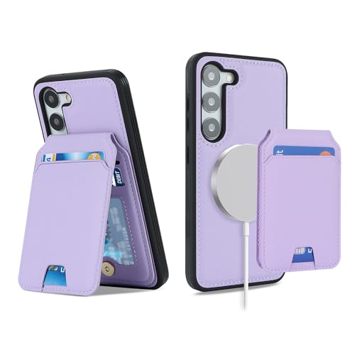 Havaya für Samsung Galaxy S23 Hülle Kompatibel mit Magsafe für Samsung Galaxy S23 Hülle kartenfach Abnehmbar 2 in 1 geldbörse mit Ständer Herren und Damen - Lila Havaya für Samsung Galaxy S23 Hülle Kompatibel mit Magsafe für Samsung Galaxy S23 Hülle kartenfach Abnehmbar 2 in 1 geldbörse mit Ständer Herren und Damen - Lila von Havaya